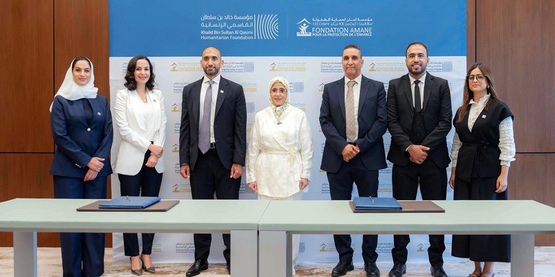 جواهر القاسمي تطلق من المغرب مبادرات إنسانية جديدة لتعزيز الحماية المجتمعية للأطفال ضمن مهمة إنسانية تقودها سموها بالمملكة المغربية
